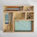 Martha Stewart Enzo 6 Piece Wooden Desk Drawer Organizer Set in Light Natural LY-68986-6-NAT-MS